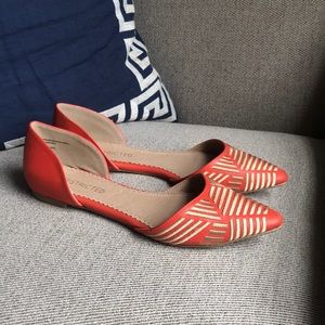 Restricted Orange and tan Flats